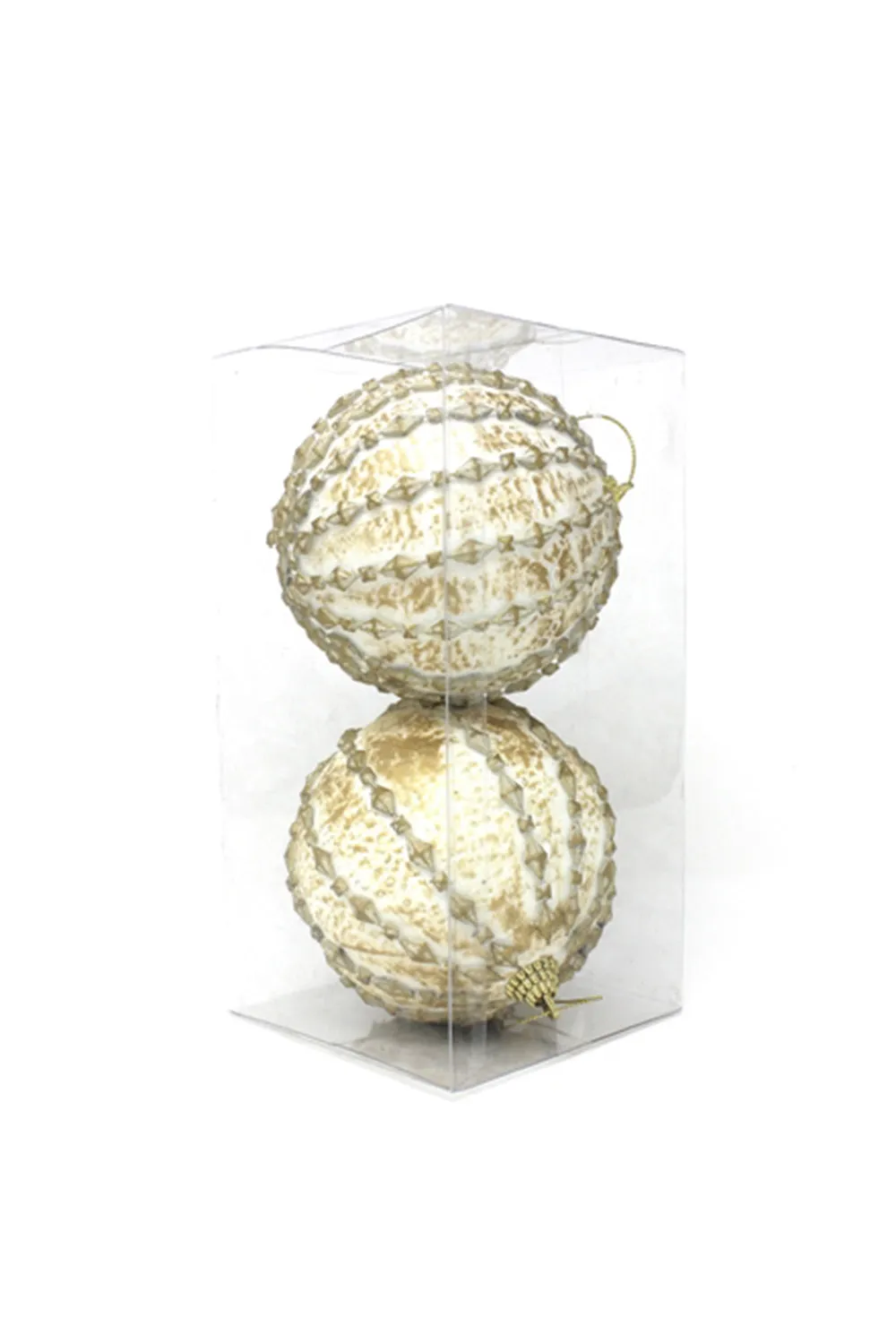 10CM BALL WITH STUD ACCENTS (2 PCS)