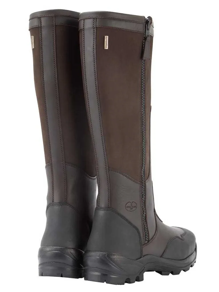 30% OFF LE CHAMEAU Turenne Boots - Mens Leather & Nubuck Full Zip - Marron Fonce - Size: UK 12 (EU46)