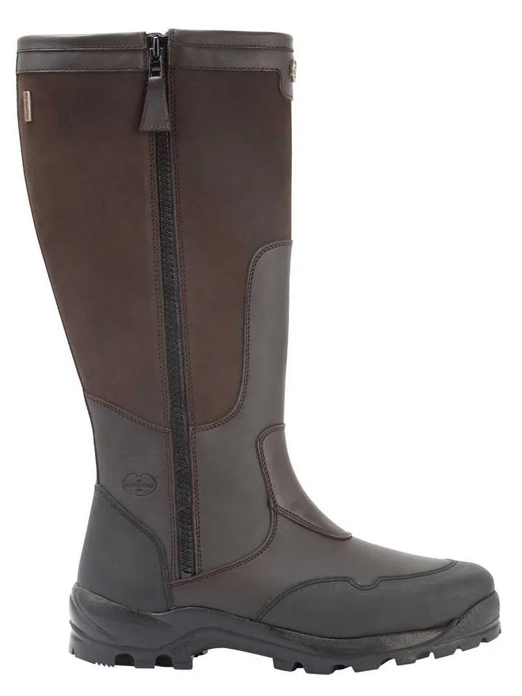30% OFF LE CHAMEAU Turenne Boots - Mens Leather & Nubuck Full Zip - Marron Fonce - Size: UK 12 (EU46)