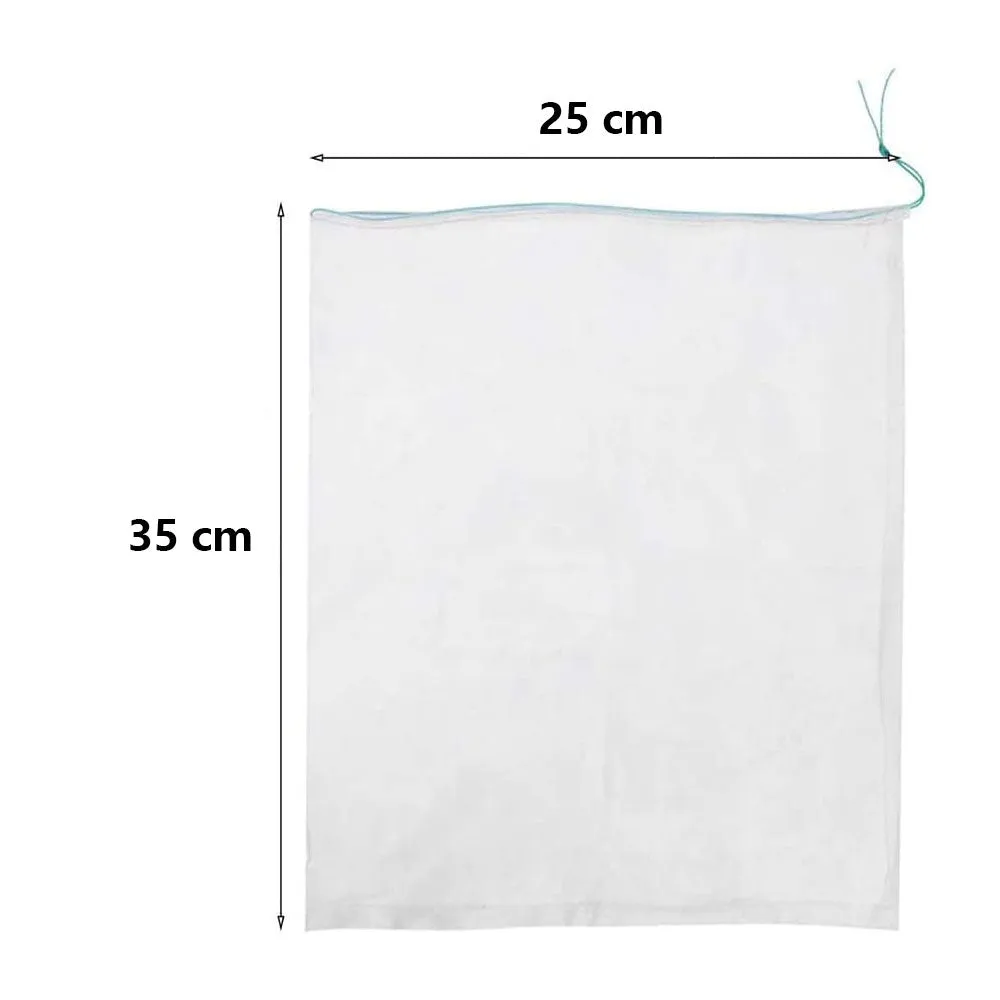 40Pcs Fruit Protection Nylon Mesh Net Bags with Drawstring-L