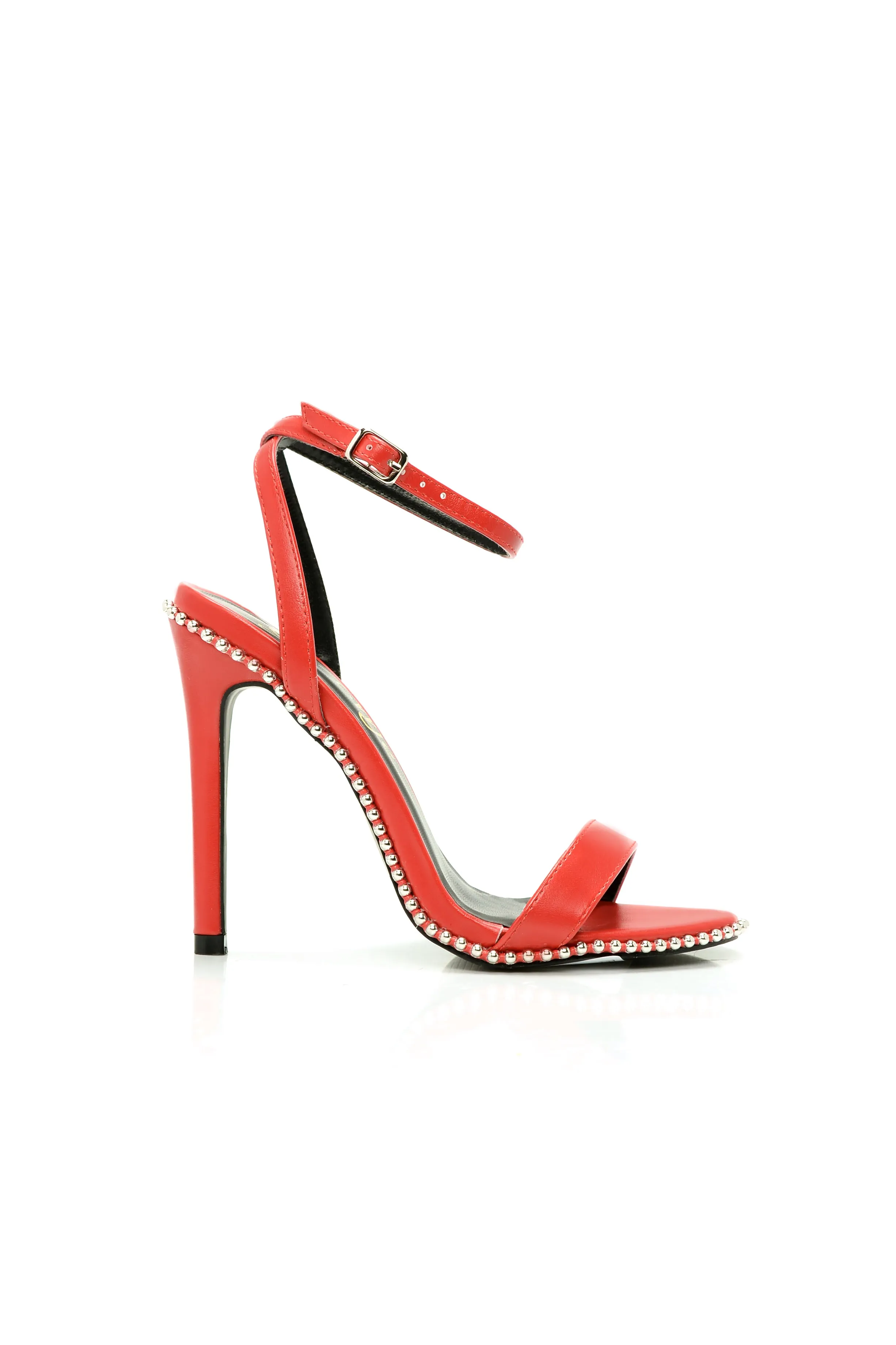 A Studding Romance Heels - Red