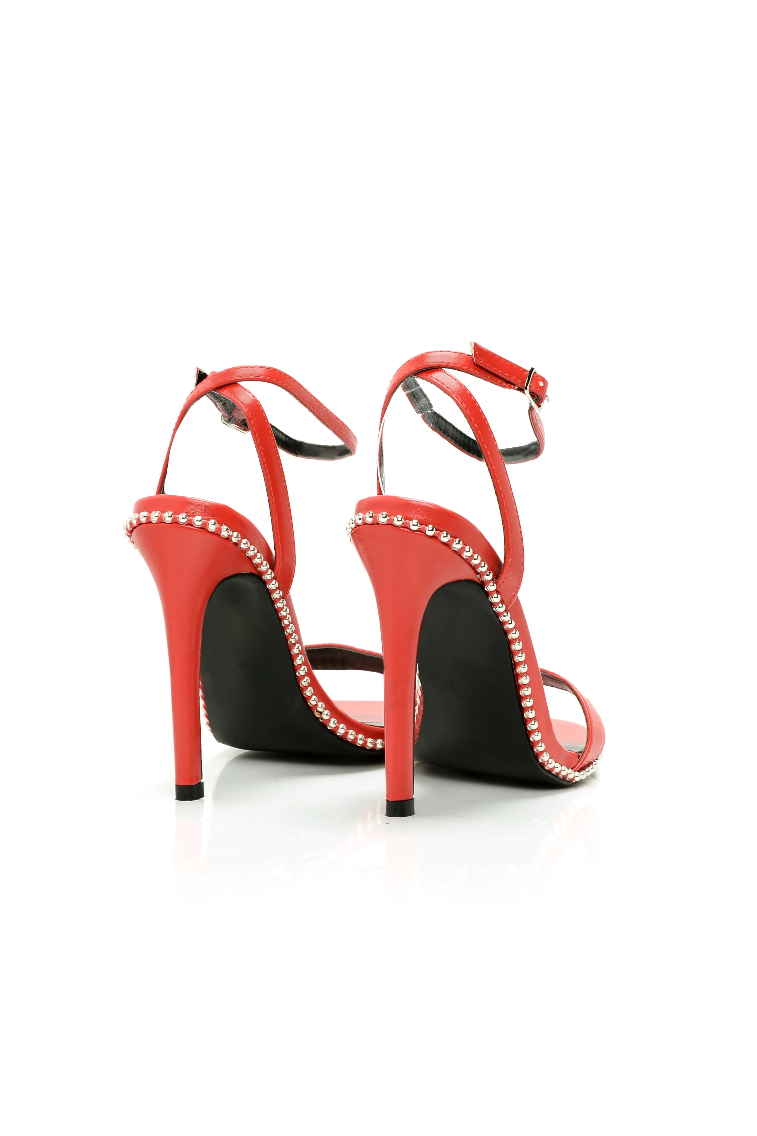A Studding Romance Heels - Red
