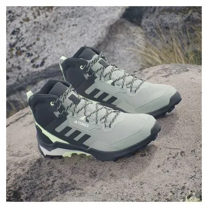 adidas Terrex AX4 Mid GTX Hiking Boots Green Black Men's