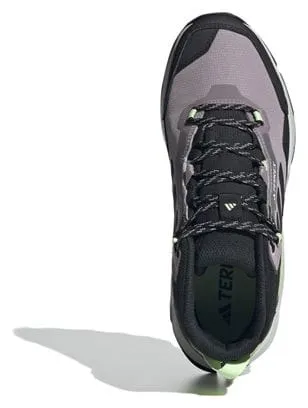 adidas Terrex AX4 Mid GTX Violet Black Green Women's Hiking Boots