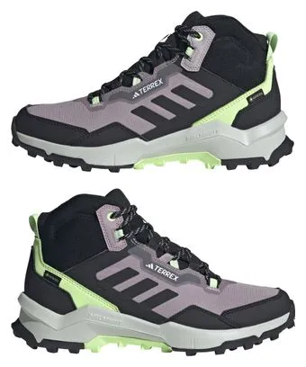 adidas Terrex AX4 Mid GTX Violet Black Green Women's Hiking Boots