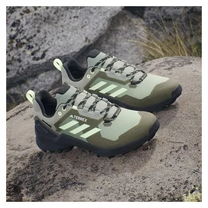 adidas Terrex Swift R3 GTX Hiking Boots Green Black Men's