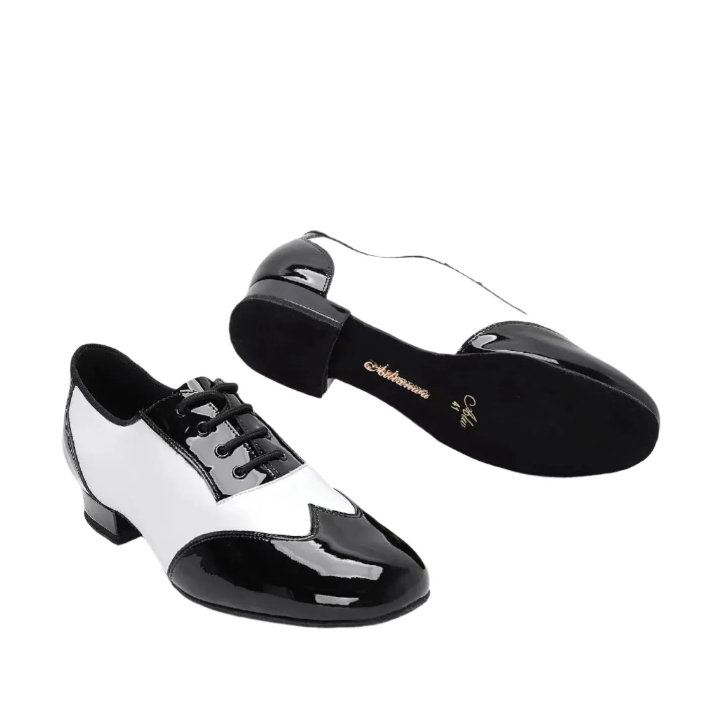 AILIANWU.B005ME MALE MENS BALCK AND WHITE BALLROOM DANCE SHOES