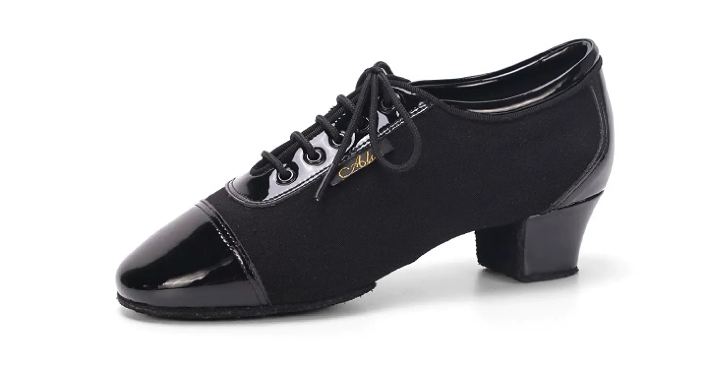 AILIANWU.L001BE BOYS LATIN SPLICING LEATHER DANCE SHOES