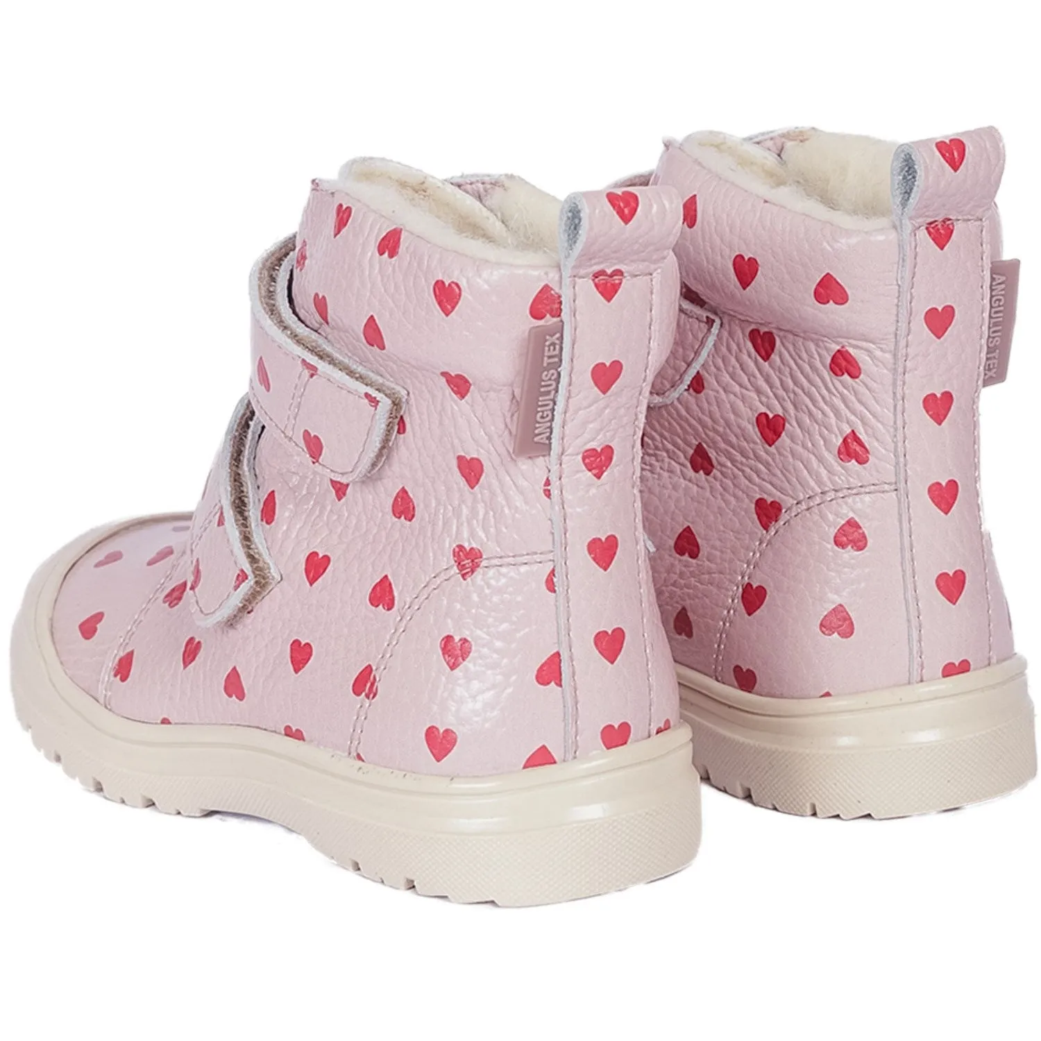 Angulus Rose Hearts Tex-Boot With Heart Print And Wool Lining