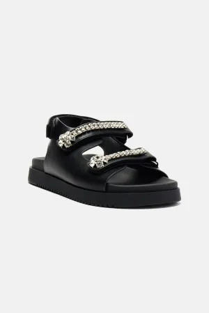 Averie Flat Sandals - Black