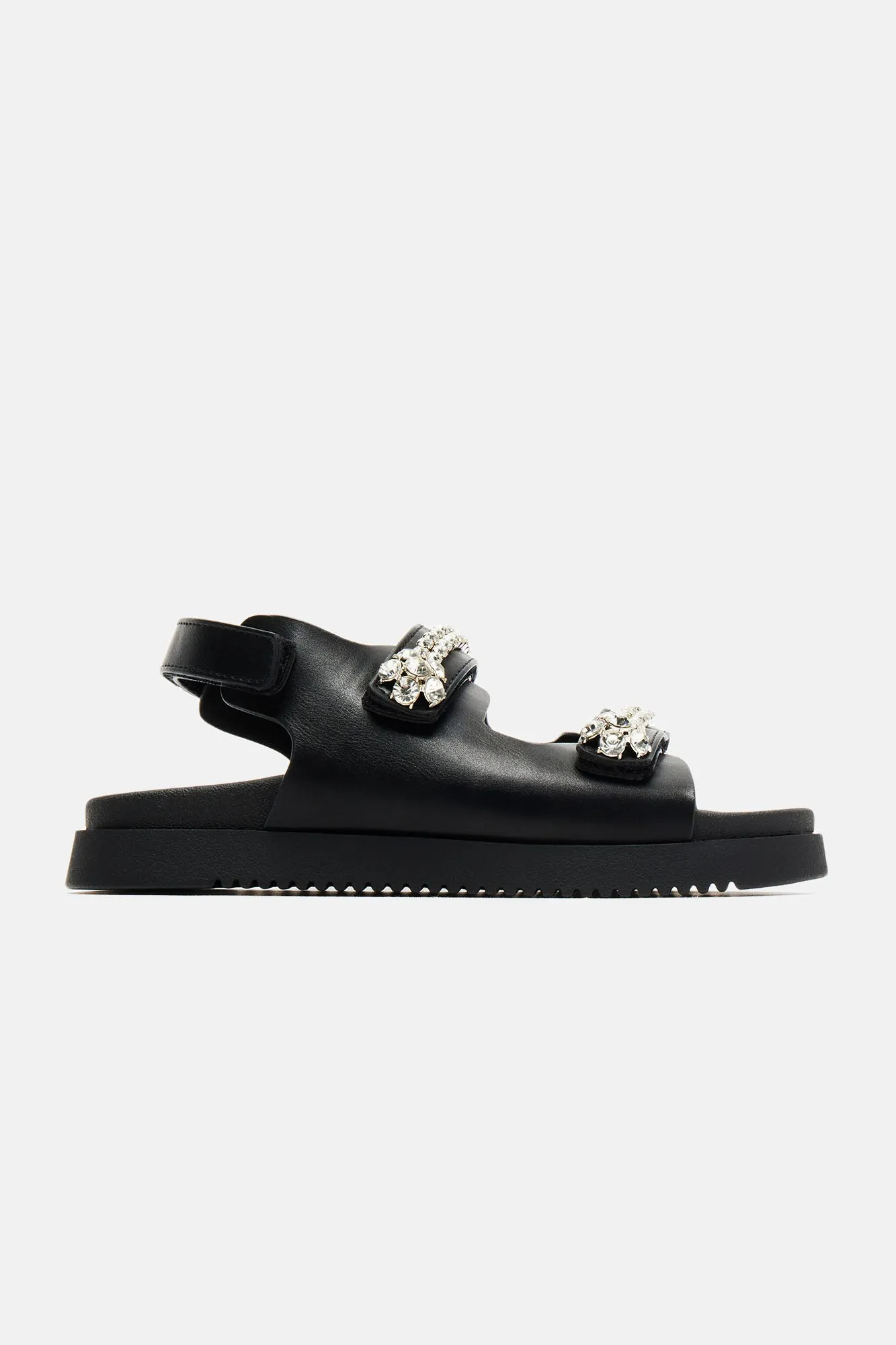 Averie Flat Sandals - Black