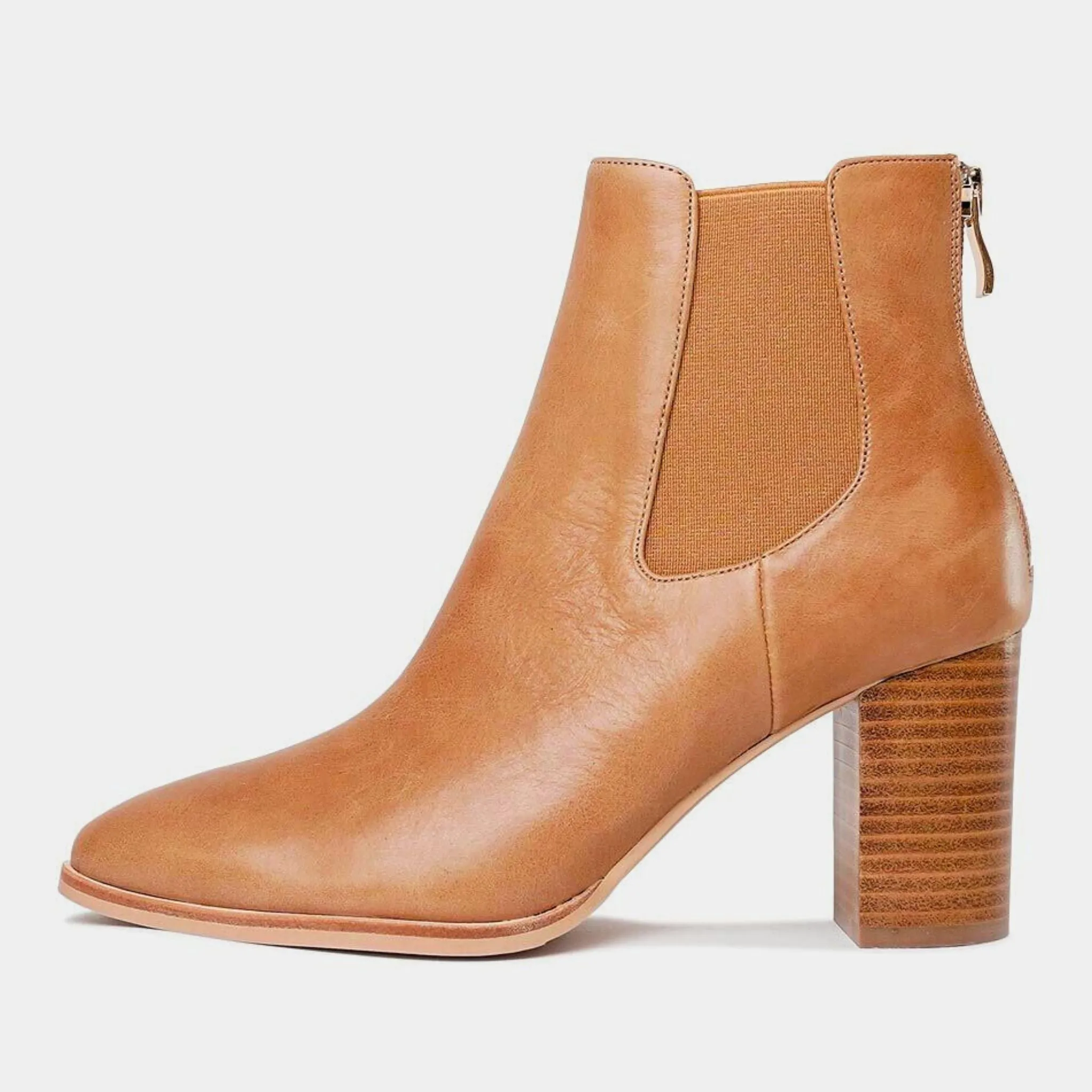 Ayer Tan Leather Ankle Boots