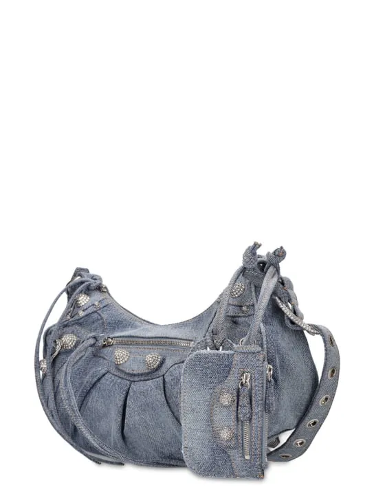 Balenciaga   Small Le Cagole denim bag 