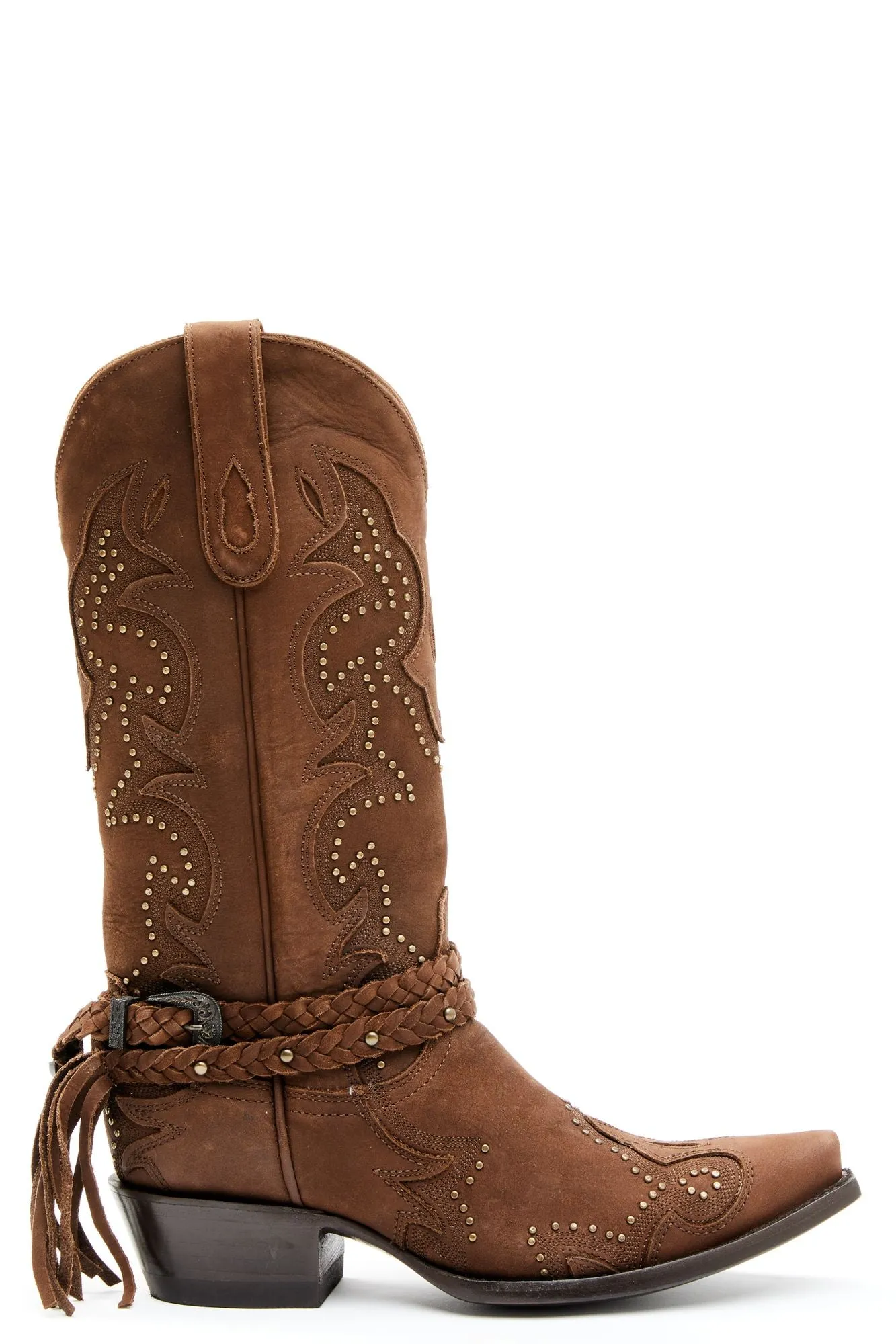 Barfly Brown Western Boots - Snip Toe