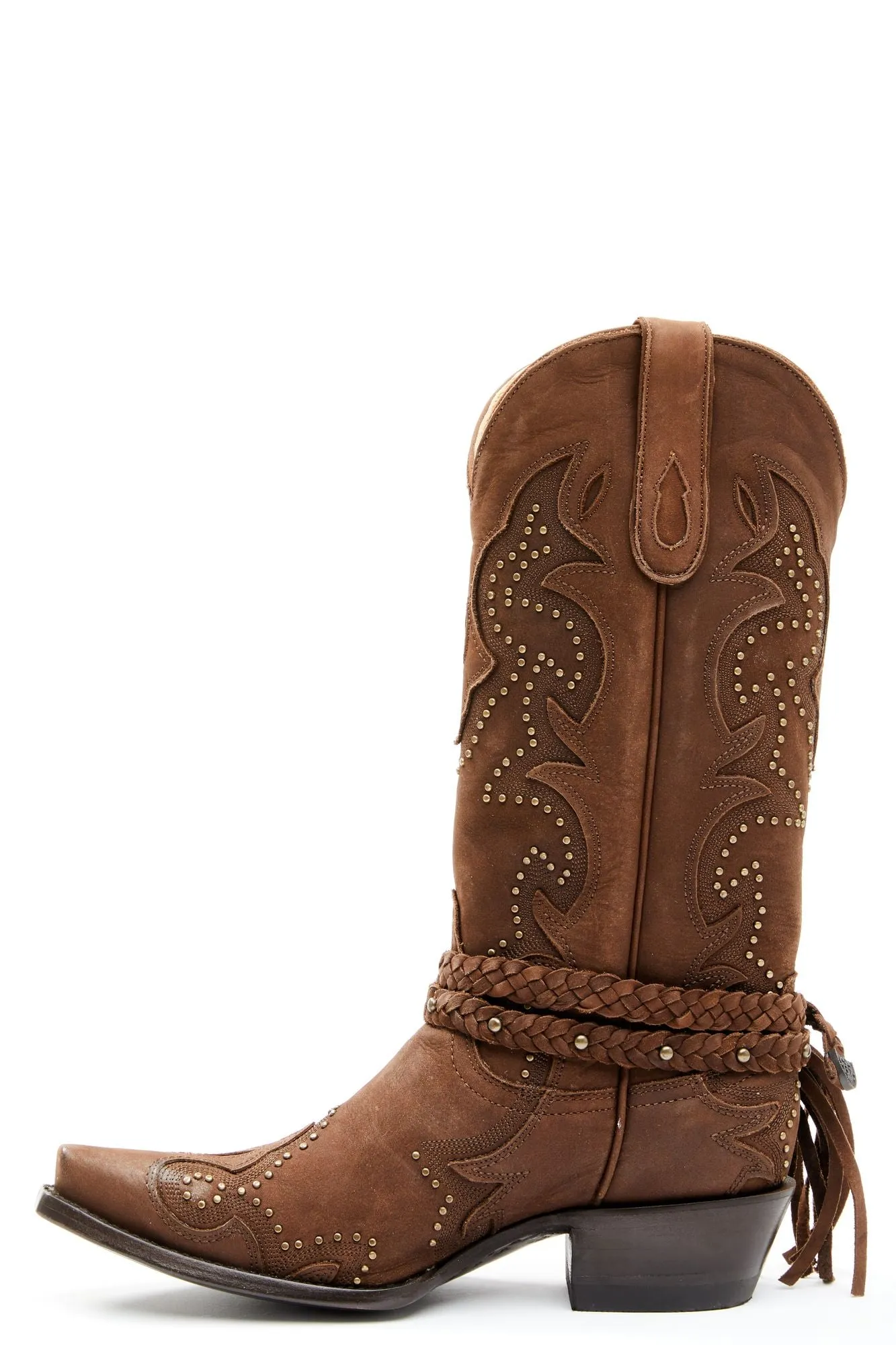 Barfly Brown Western Boots - Snip Toe