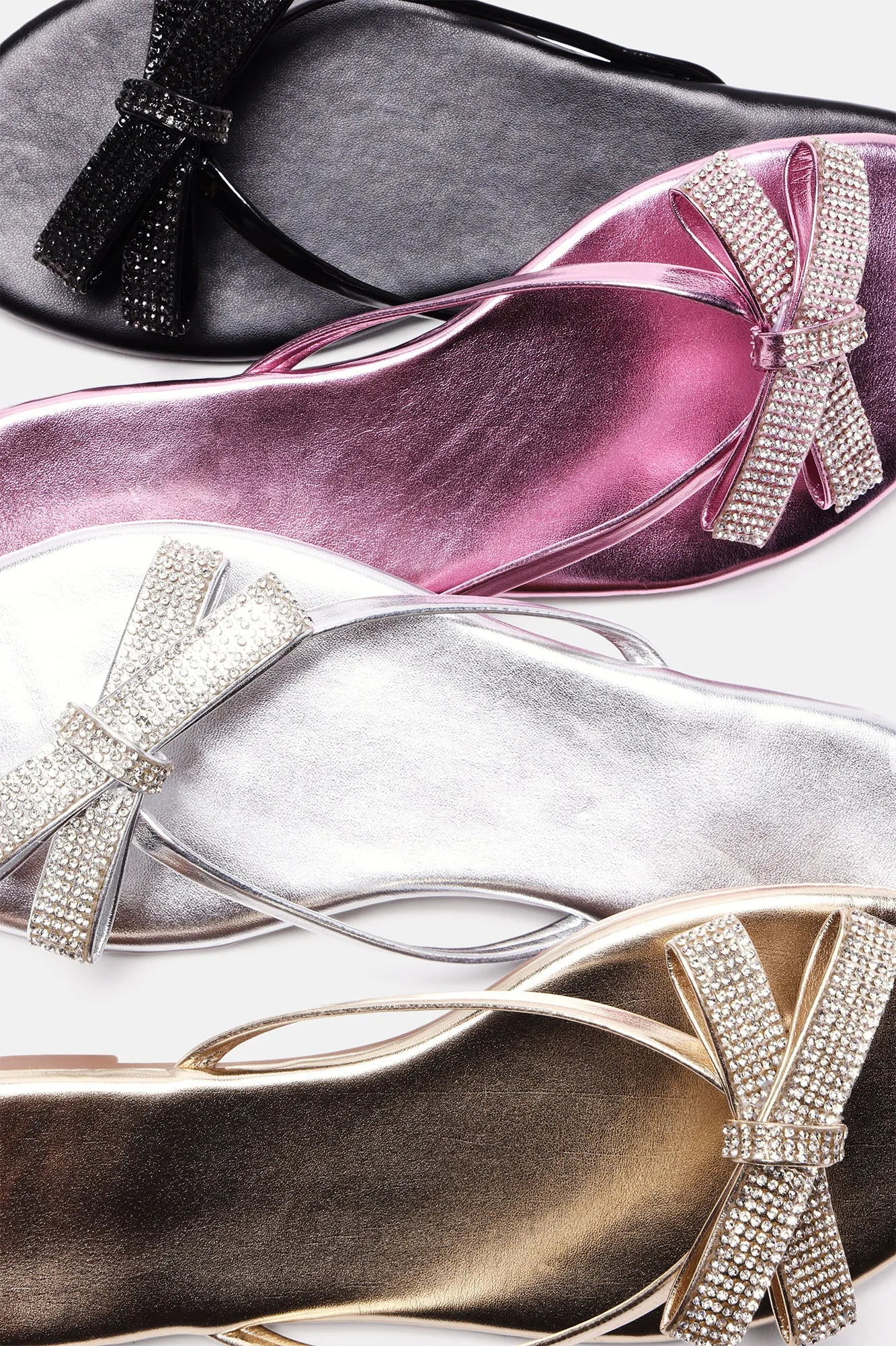 Belle Embellished Flip Flops - Pink