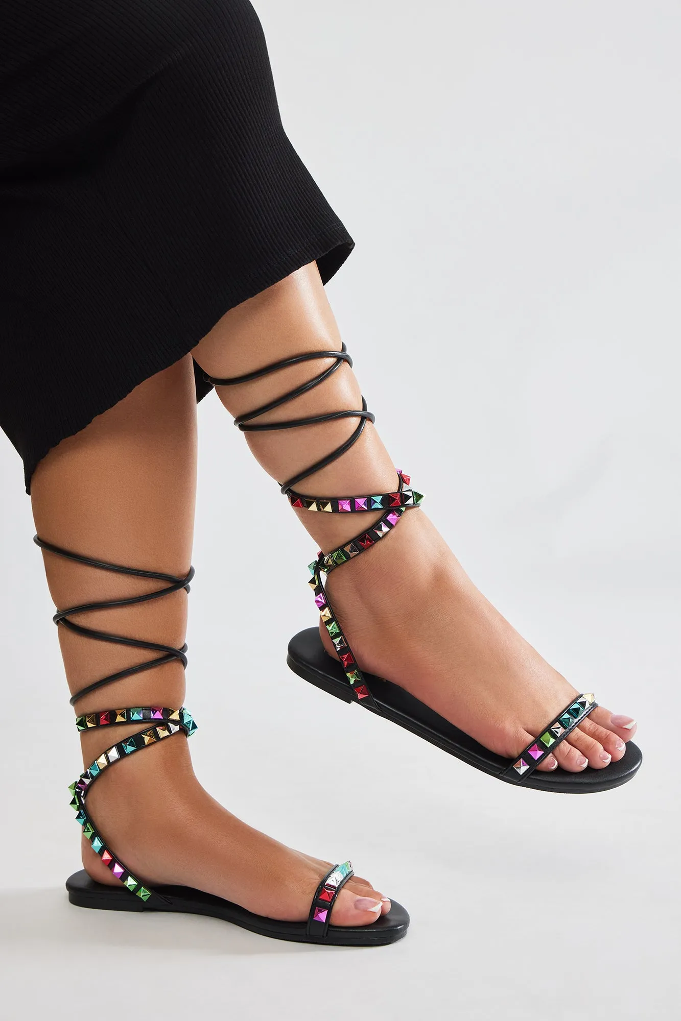 Better With You Flat Sandals - Black