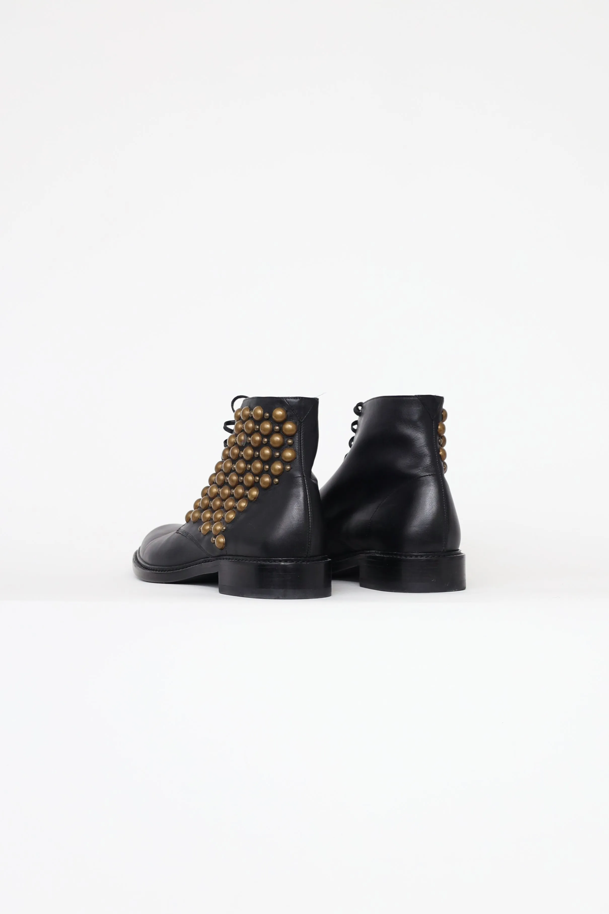 Black Studded Ankle Boots