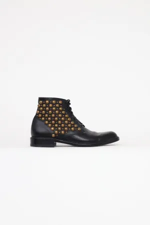 Black Studded Ankle Boots