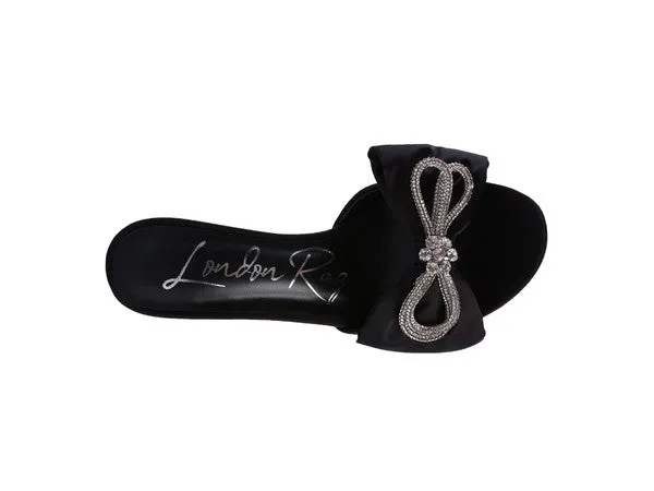 Blue Zone Planet |  BRAG IN Crystal Bow Satin High Heeled Sandals