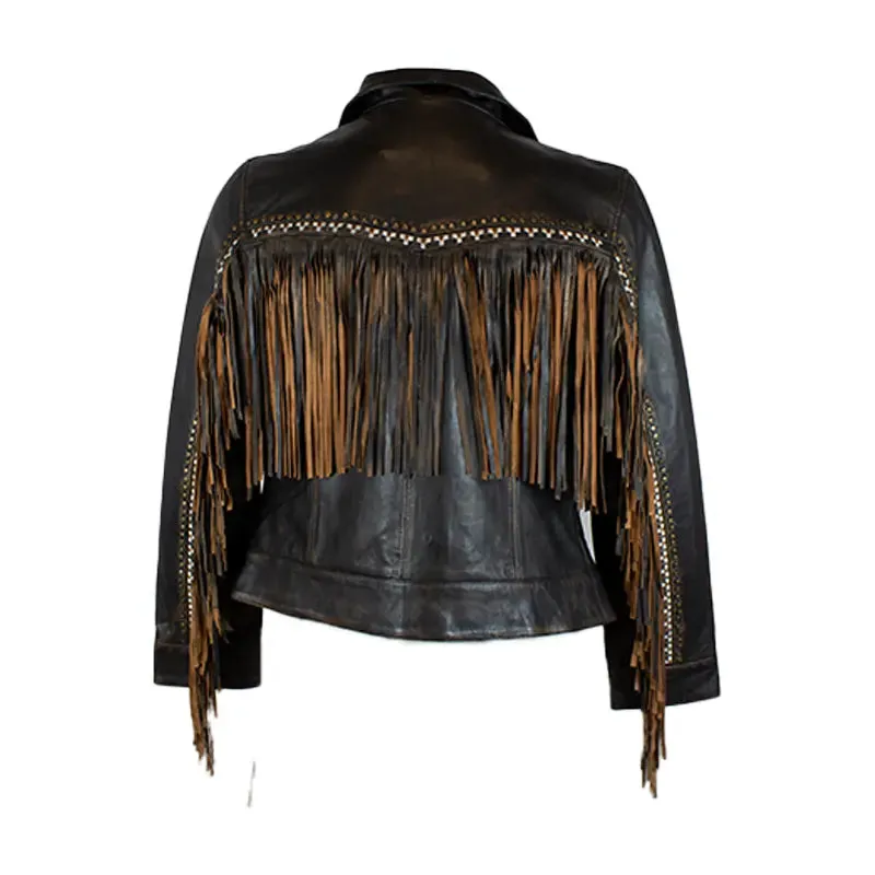 BOL Women's Fringed Western Button up Jacket
