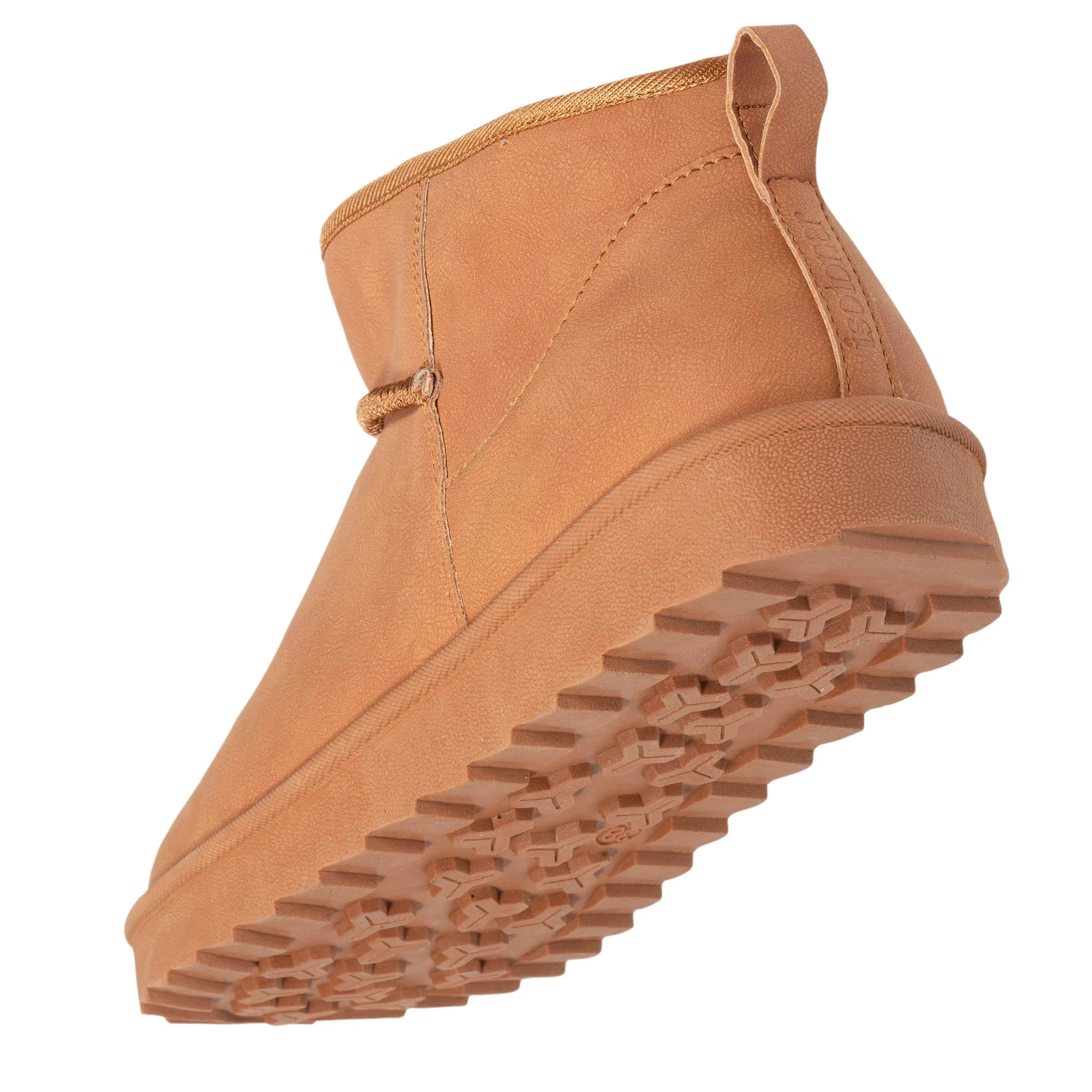Bottines basses Femme imitation fourrure Camel