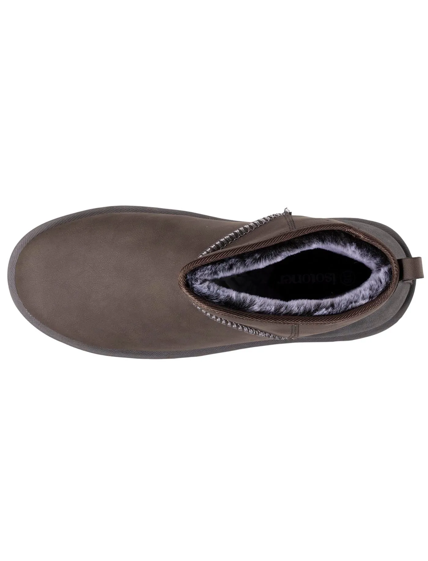 Bottines basses Femme imitation fourrure Gris