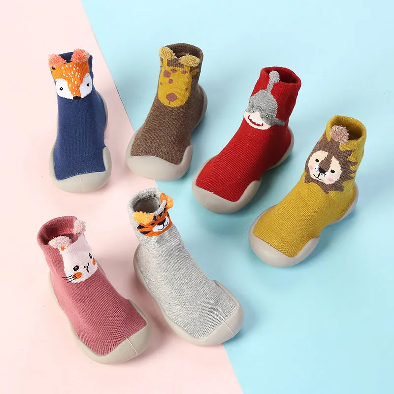 Boys And Girls Baby Toddler Shoes Spring And Autumn Baby Soft Sole Shoes Children Indoor Floor Shoes Breathable Cartoon Children Socks