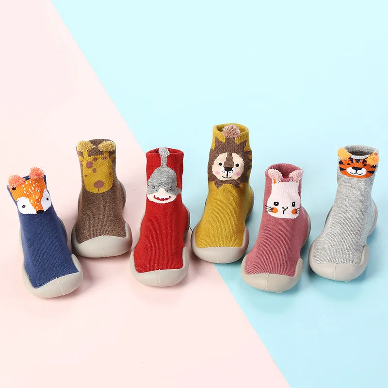 Boys And Girls Baby Toddler Shoes Spring And Autumn Baby Soft Sole Shoes Children Indoor Floor Shoes Breathable Cartoon Children Socks