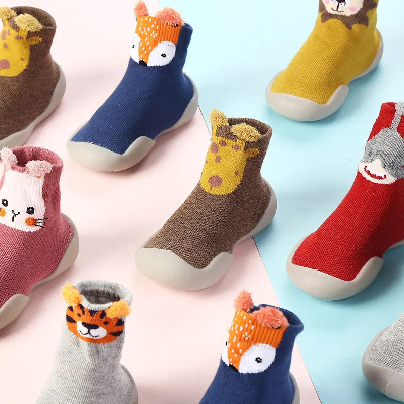 Boys And Girls Baby Toddler Shoes Spring And Autumn Baby Soft Sole Shoes Children Indoor Floor Shoes Breathable Cartoon Children Socks