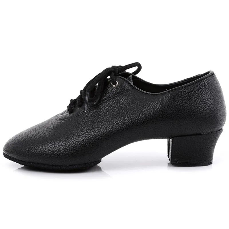Boy's Leatherette Heels Modern With Lace-up Dance Shoes
