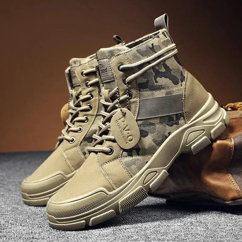 Camouflage High Top Canvas Boots - KA4850 Men's Casual Shoes