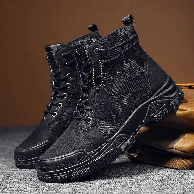 Camouflage High Top Canvas Boots - KA4850 Men's Casual Shoes
