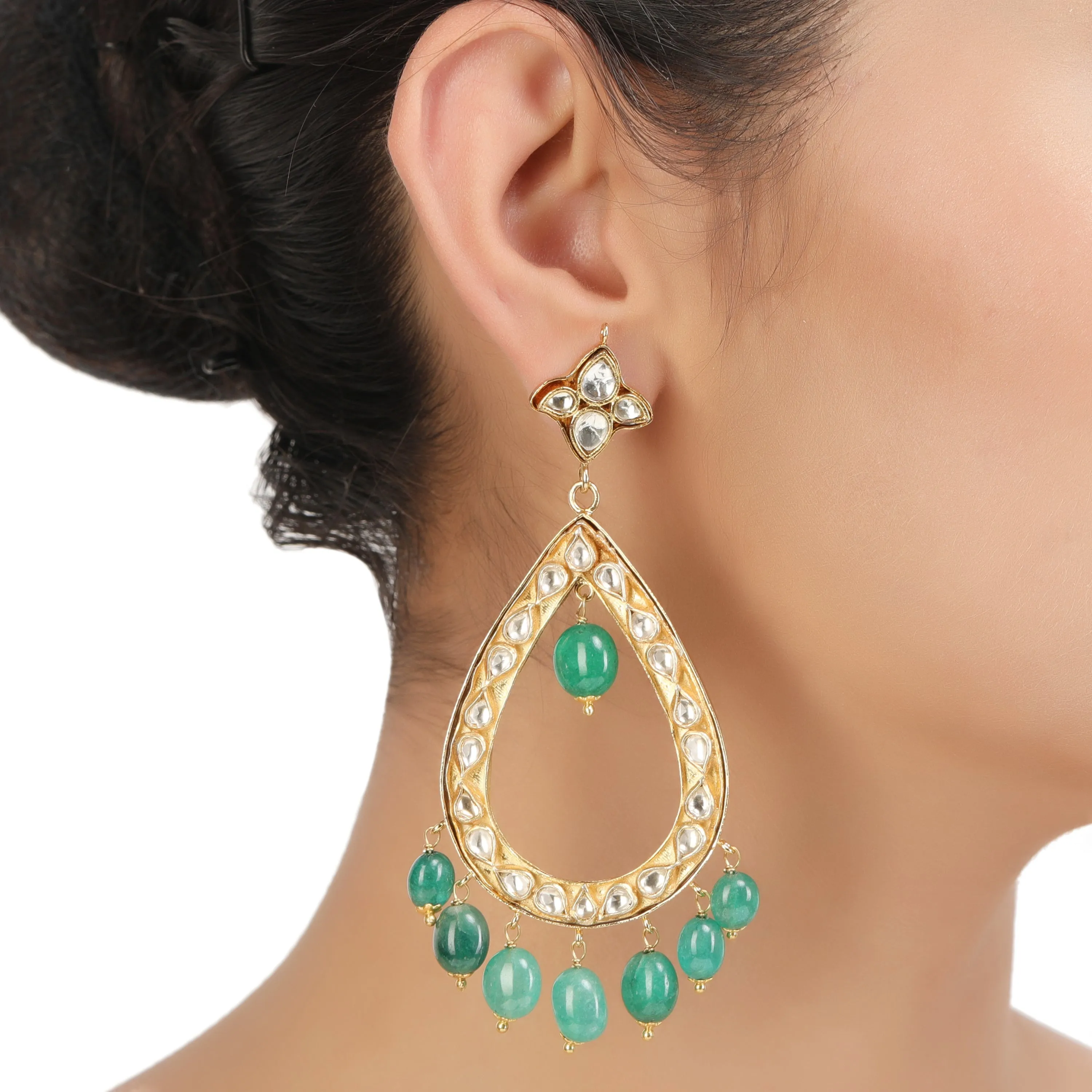 CHANDA KUNDAN RUHANI EARRING
