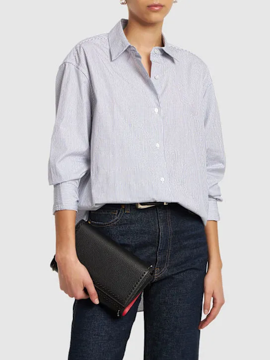 Christian Louboutin   Paloma leather clutch w/spikes 