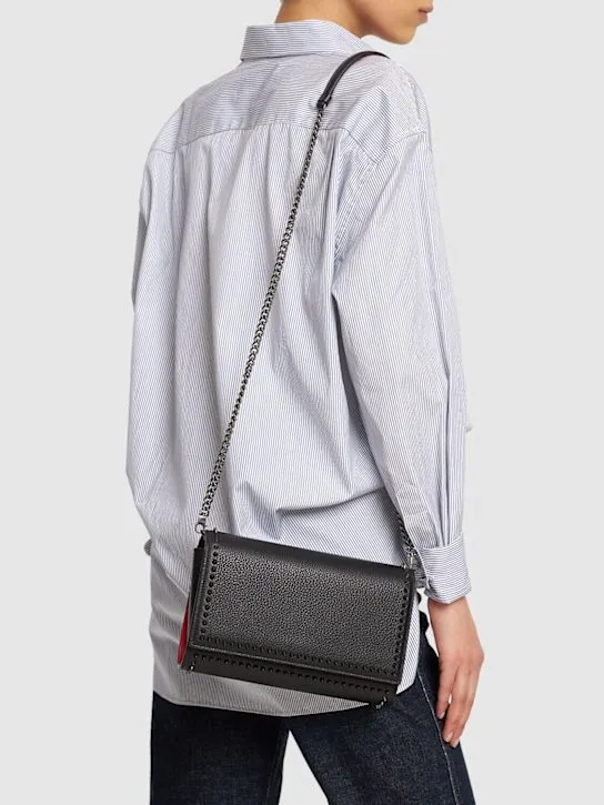 Christian Louboutin   Paloma leather clutch w/spikes 