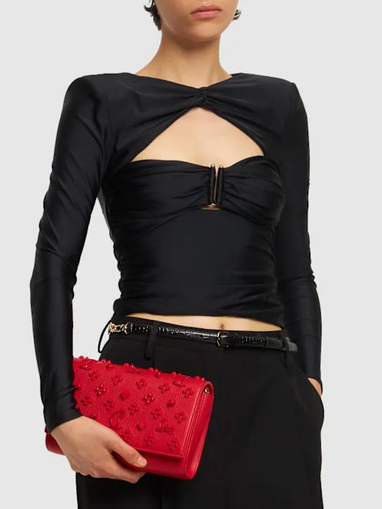 Christian Louboutin   Paloma Loubinthesky leather clutch 