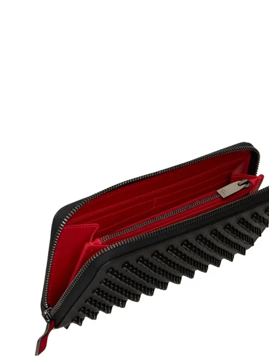 Christian Louboutin   Panettone spiked leather zip wallet 