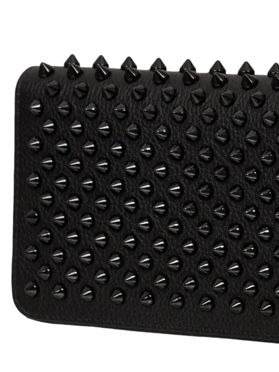 Christian Louboutin   Panettone spiked leather zip wallet 