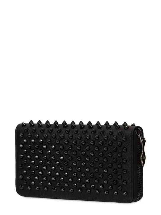 Christian Louboutin   Panettone spiked leather zip wallet 