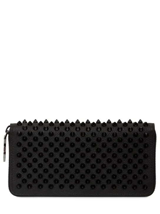 Christian Louboutin   Panettone spiked leather zip wallet 