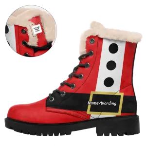 Custom business gifts, company logo gifts Personalized Christmas Boots, Custom Santa Boots, Warm-Fur Boots, Holidays Gift,WB-23020123