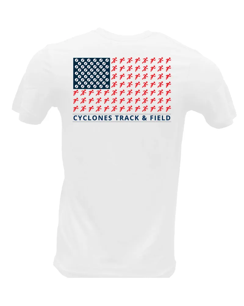 CYCLONES TRACK & FIELD FLAG Short Sleeve Tee