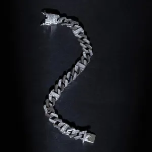 CZ Studded Silver Bracelet