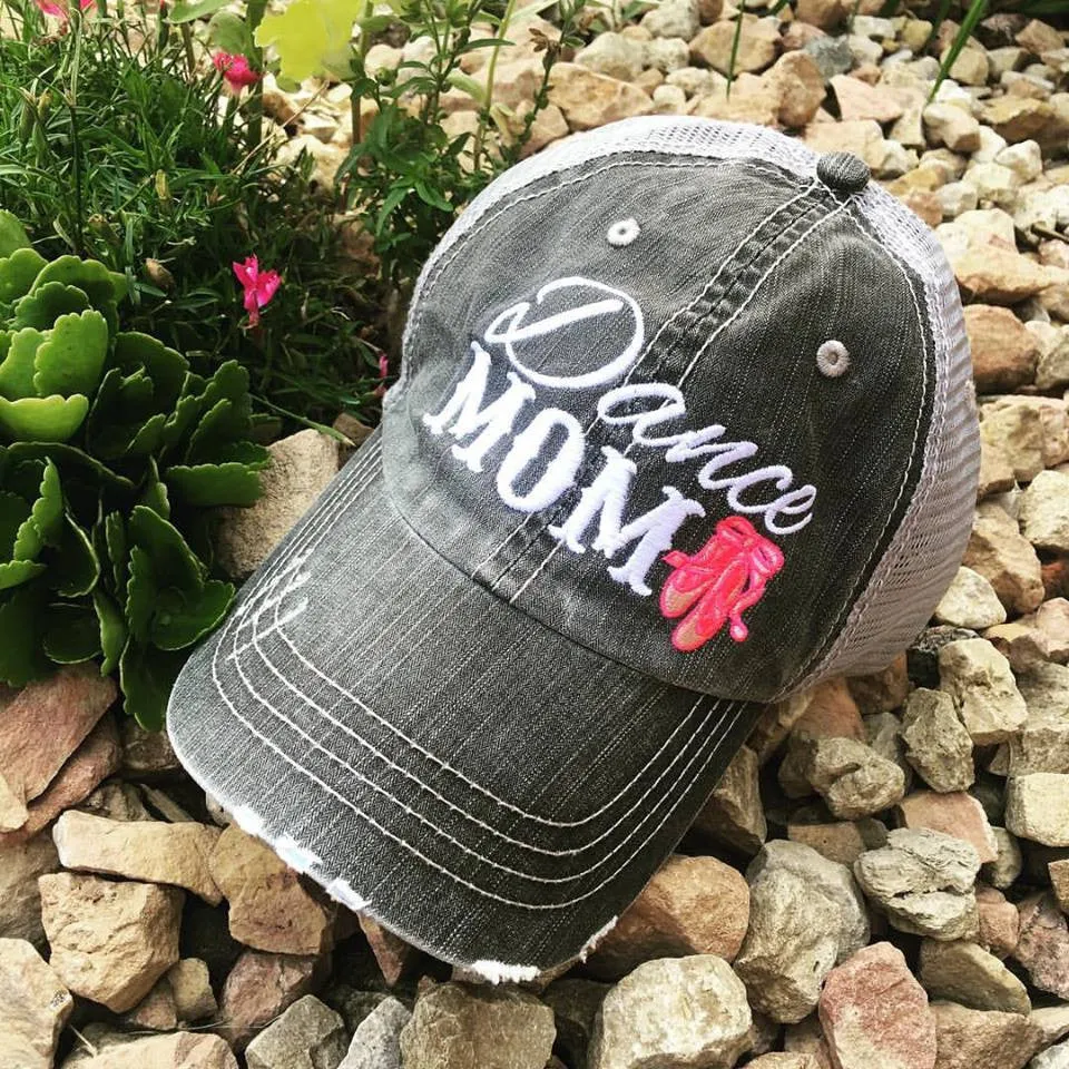 Dance hats and jewelry | Dance mom | Personalize | Embroidered distressed trucker caps