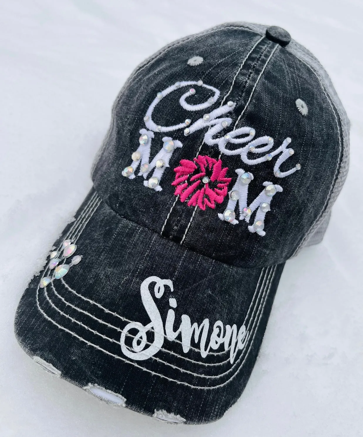 Dance hats and jewelry | Dance mom | Personalize | Embroidered distressed trucker caps