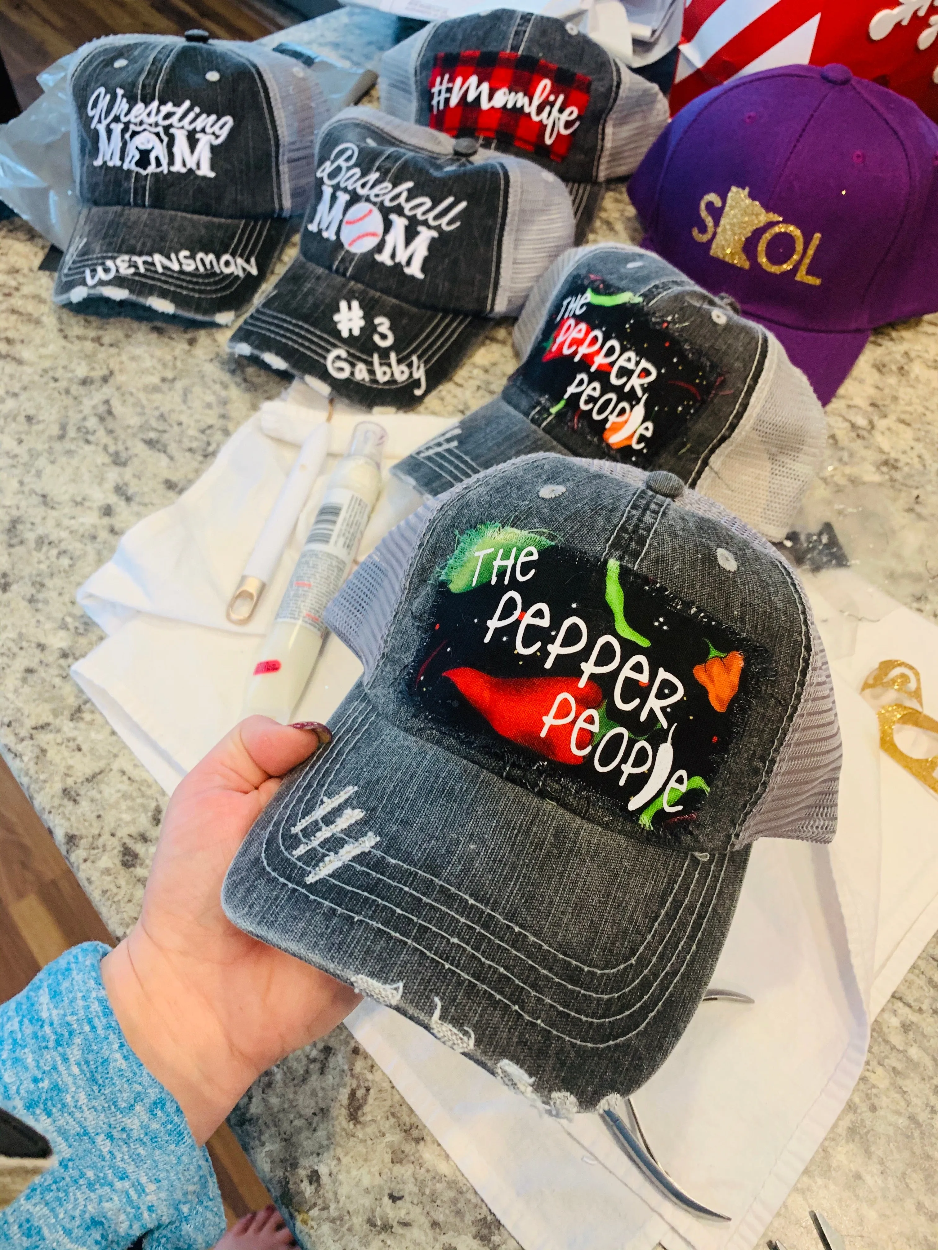 Dance hats and jewelry | Dance mom | Personalize | Embroidered distressed trucker caps