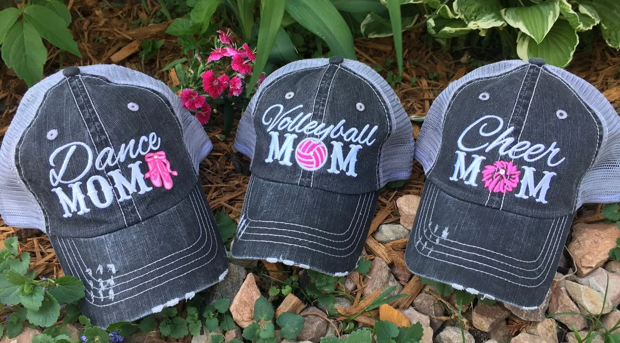 Dance hats and jewelry | Dance mom | Personalize | Embroidered distressed trucker caps