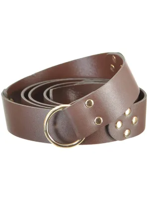 Deluxe Brown Leather Look Medieval Costume Belt