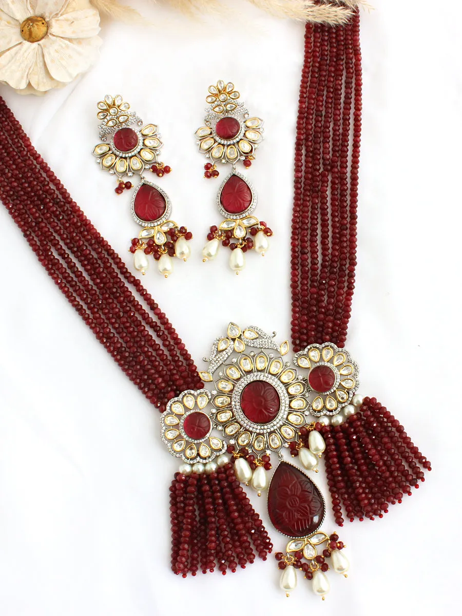 Diya long Necklace Set